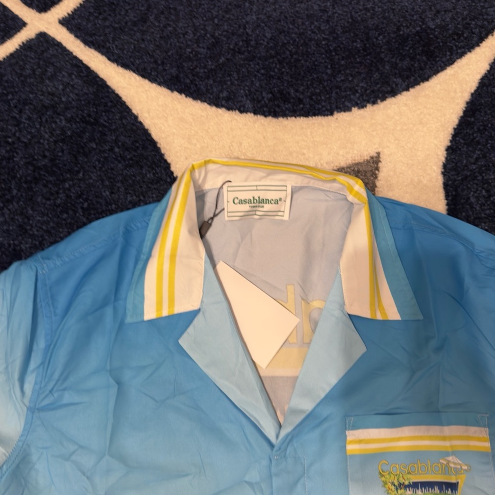 Casablanca Blue Yellow Tennis Club Set Men’s Large - Picture 3 of 7